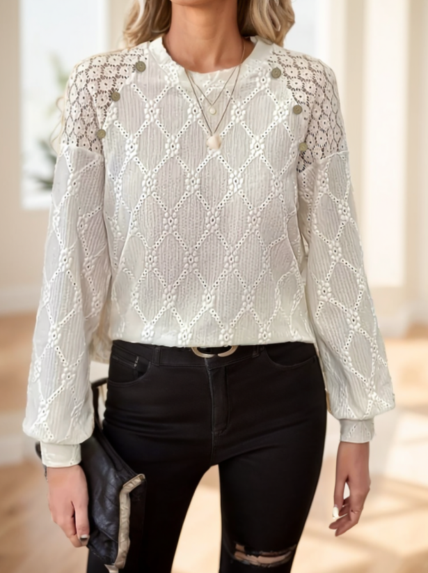 Ladies Casual Long Sleeve Round Neck