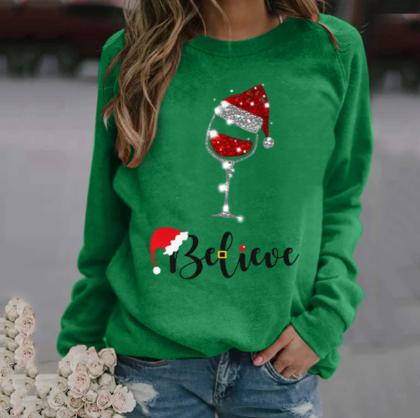 Title 2, Printed long-sleeved round neck sweatshirt