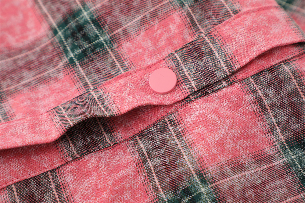 Plaid Long Sleeve Men Trendy Brands Niche Design Coat