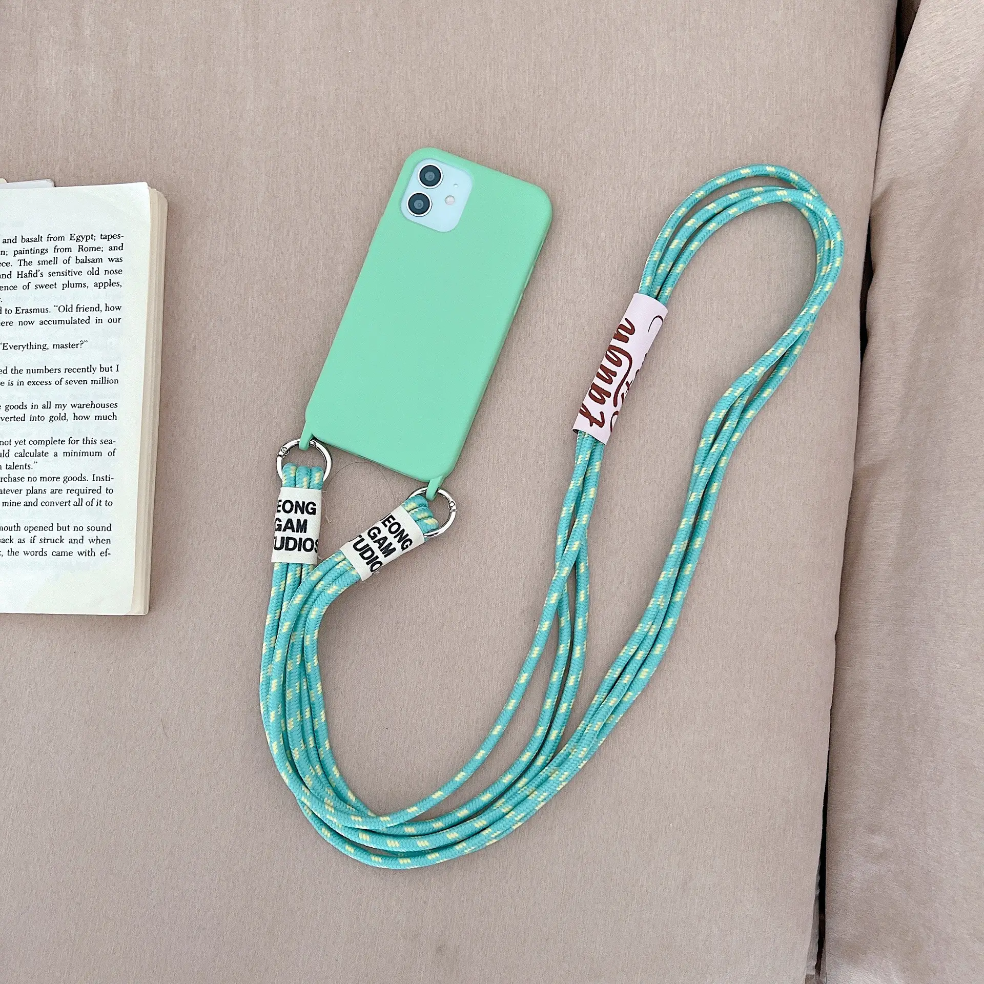 Long Diagonal Lanyard Liquid Silicone Phone Case
