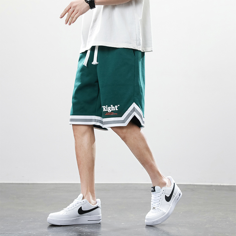 Men's Summer Loose Letter Print Casual Shorts - 5