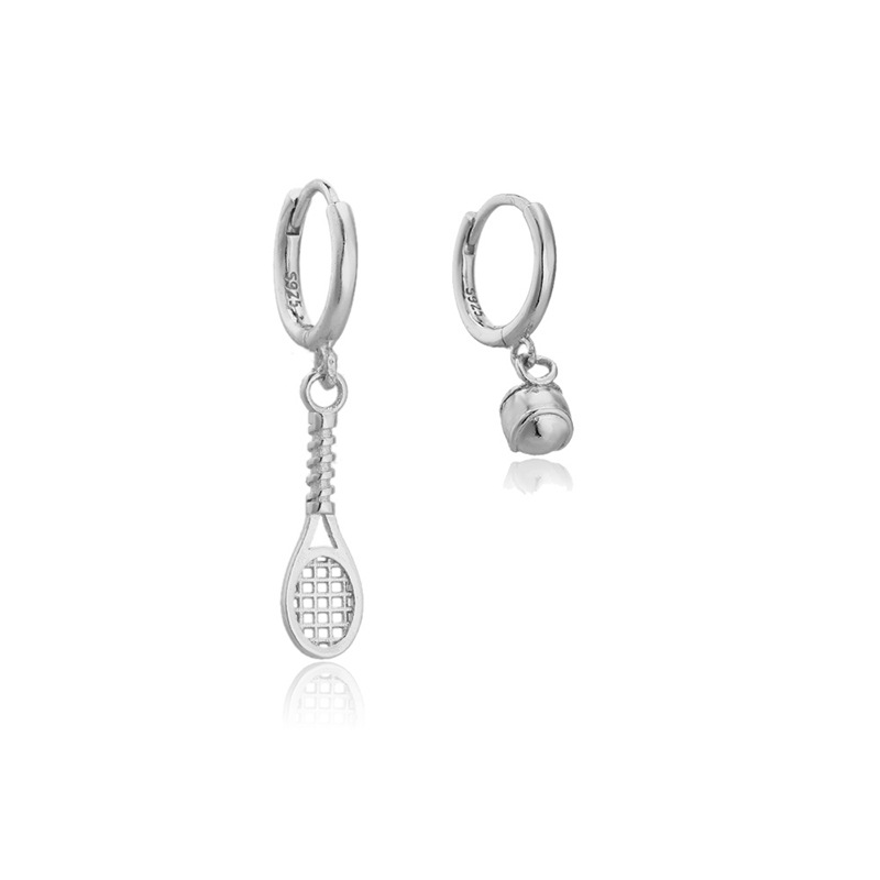 Title 2, Creative Female Tennis And Racket Pendant Earrings