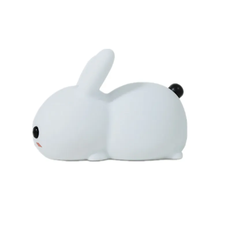 Colorful Rabbit Silicone Night Light Led Cute Charging Jade