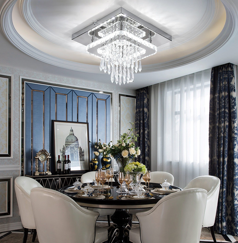30CM Modern LED Crystal Ceiling Light Square Minimalist Lamp Living Room Bedroom — image 4