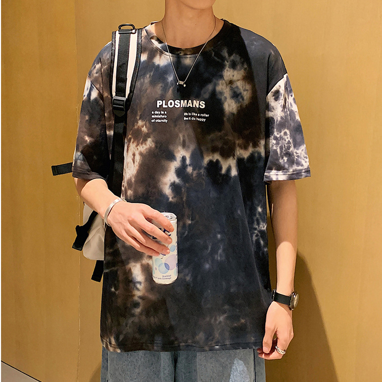 Artistic Men's Casual Round Neck Short-sleeved Cotton T-shirt For Teenagers