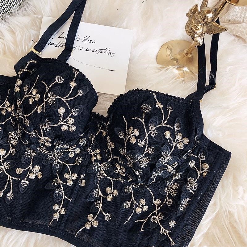 Title 1, Thin embroidered D bra strap sexy romantic lace...