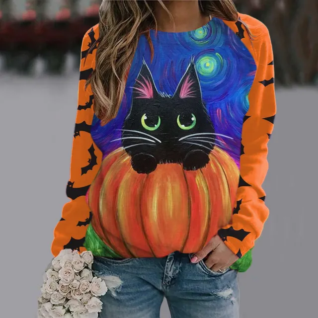 Women's Printed Long Sleeve T shirt Wxy271418 2Xl - Shop at LoveMi