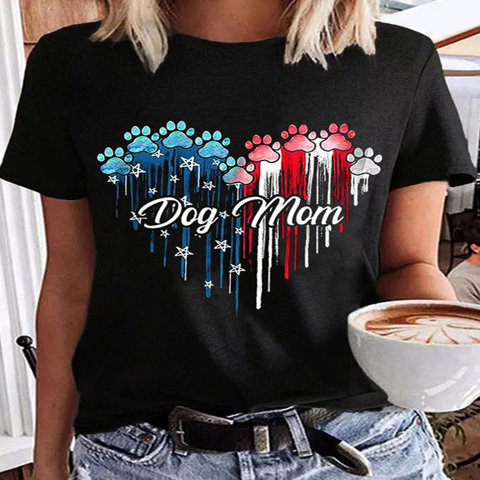 European And American Digital 3D Printing Women's Street T-shirt