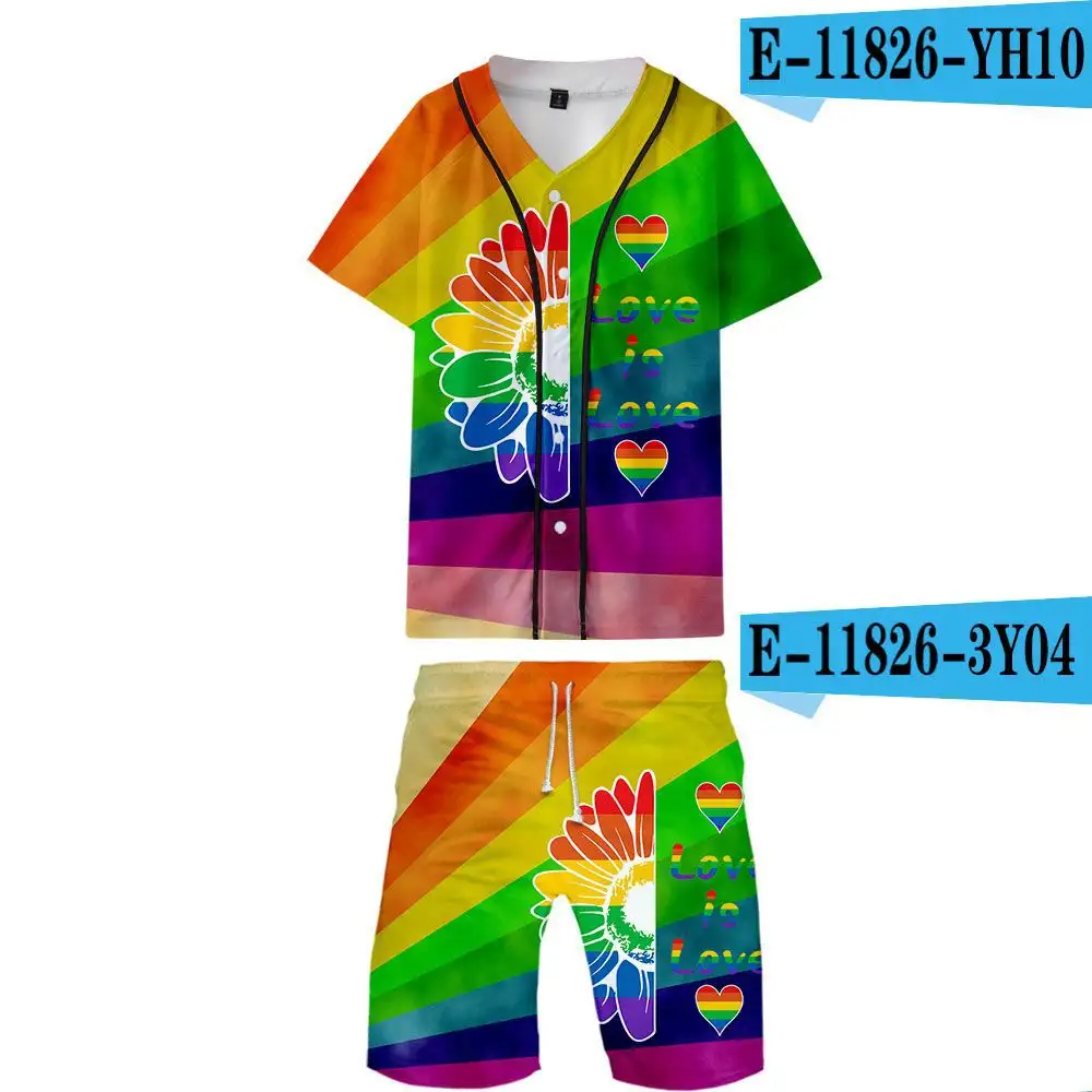 Fashion Sports 3D Men's Thin Baseball Suit