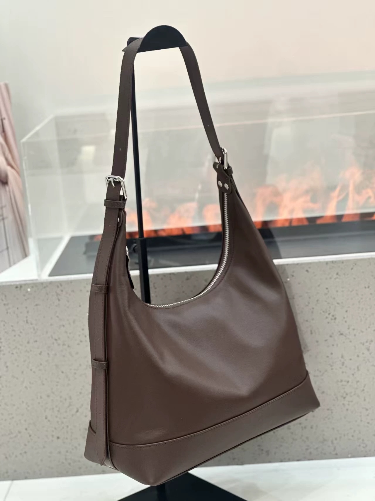 2026 nouveau sac sous les bras en peau de vache de première couche pour femmes – Image 5