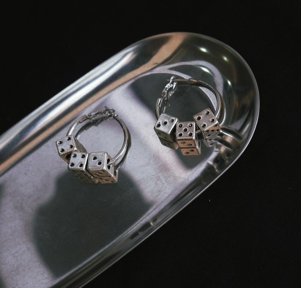 Funny Exaggerated Creative Dice Earrings