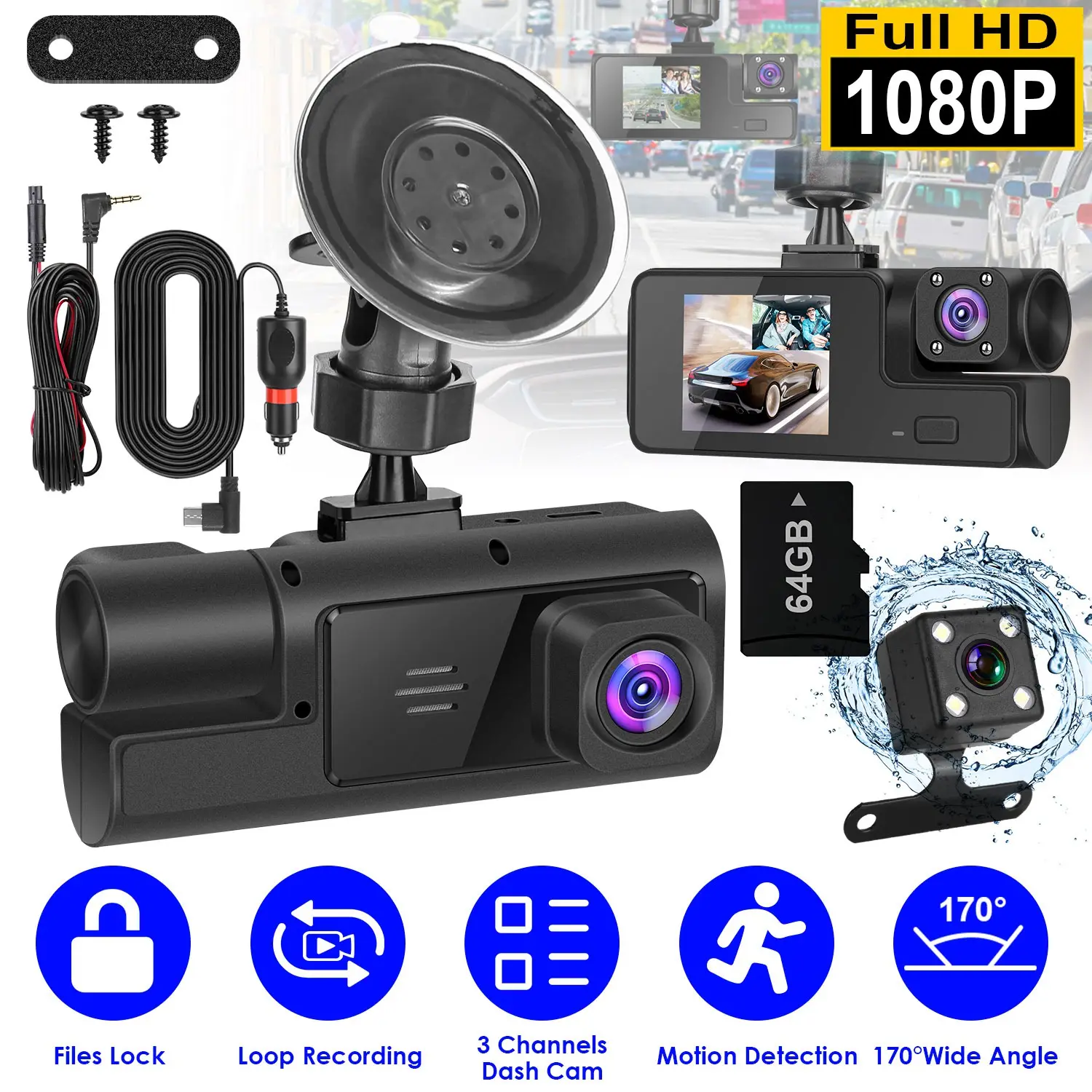WiFi FHD 1080P Car Dash Cam 3