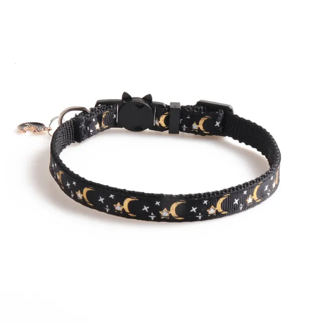 Pet Ribbon Cat Collar Star Moon Black - Shop at LoveMi