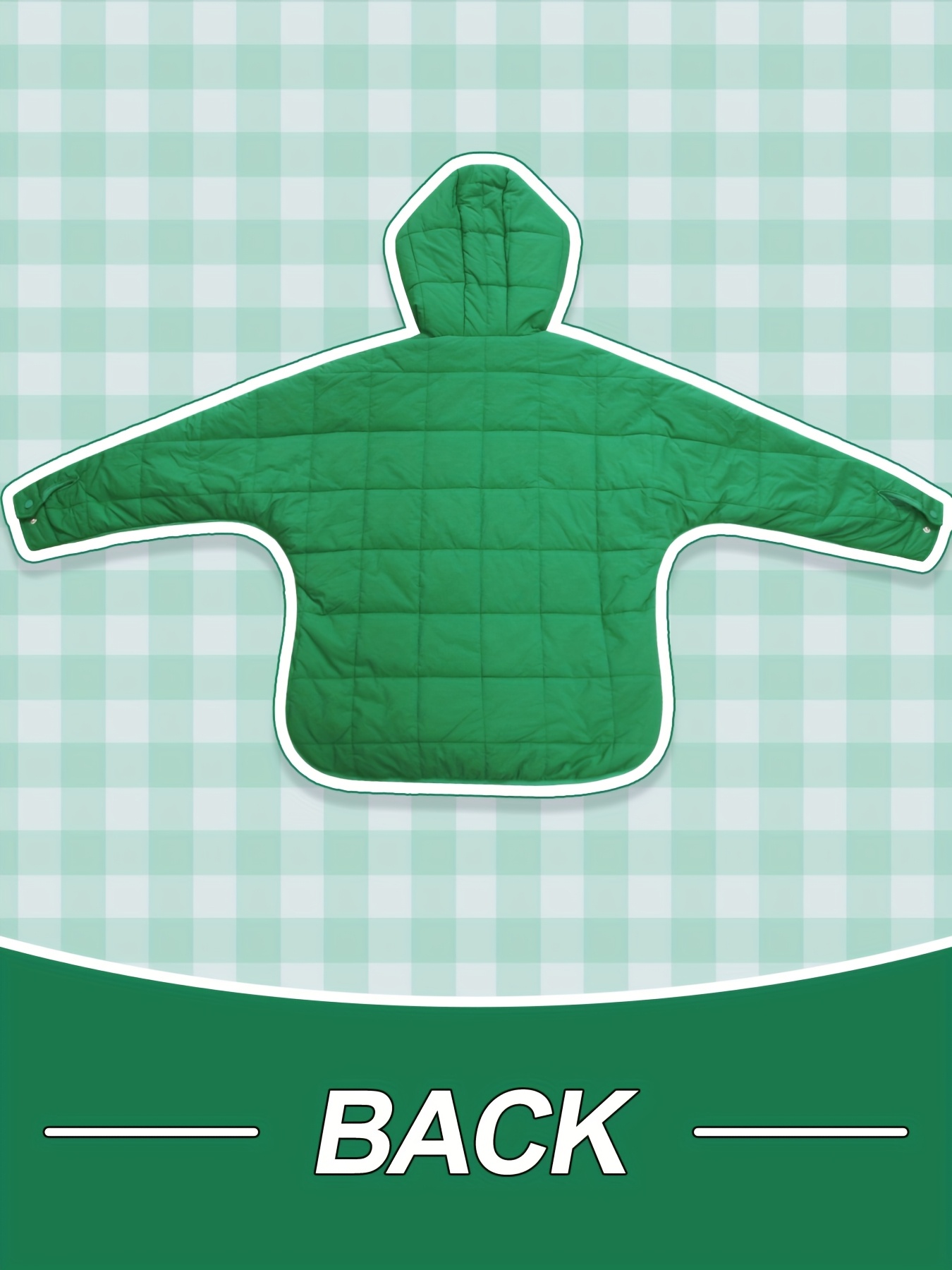 European And American Minimalist Style Plus-size Winter New Top, Hooded Pullover Basic Design, Half-open Snap Button Closure, Small Side Slits, Everyday Versatile Anti-cotton Jacket