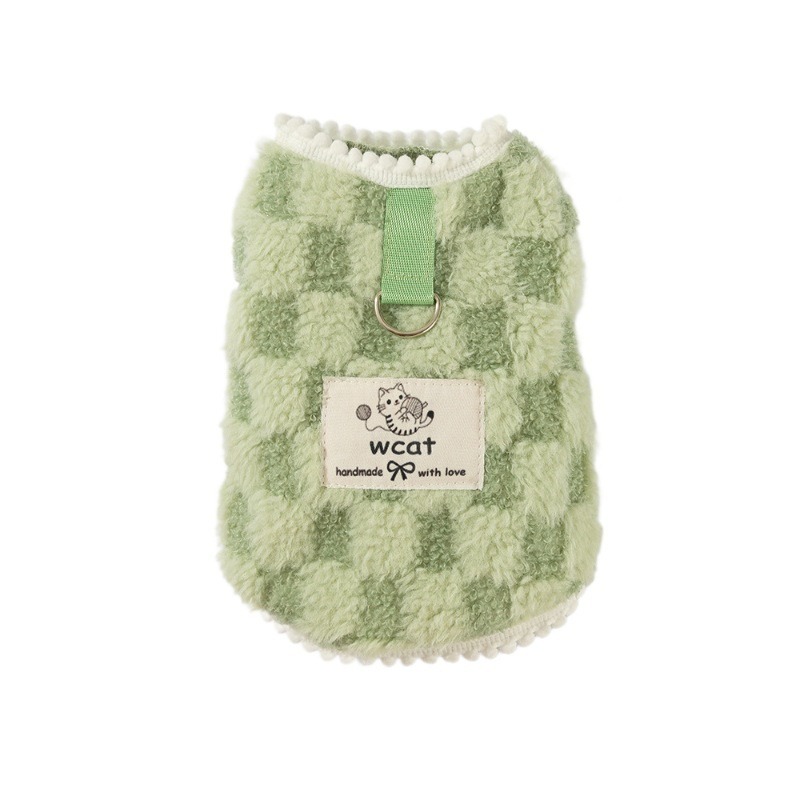 Autumn And Winter Korean Version New Dog Cute Cartoon Little Bear Sportswear Cat Teddy Pet Clothing Green - Shop at LoveMi