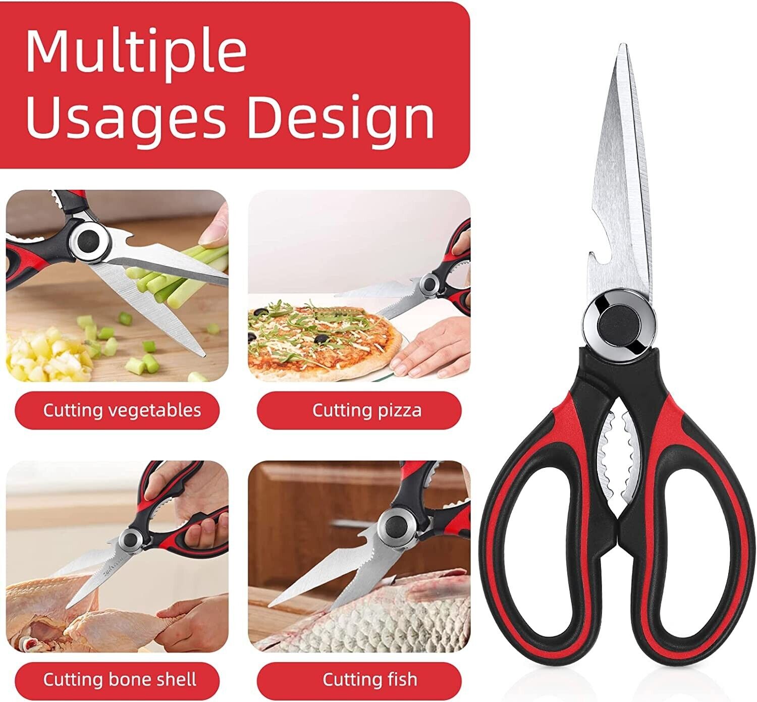 Heavy Duty Kitchen Shears for Cooking Meat. we ship only inside the US, USPS First Class Package 2 Day Handling , 2-5 Day Shipping. 2 PACK - Ultra Sharp Premium Heavy Duty Kitchen Shears- Ultimate Heavy Duty Scissors for Cutting Chicken, Poultry, Fish, Me