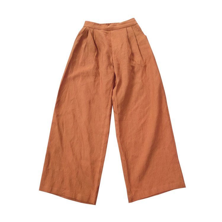 Linen Wide Leg Pants New Multi-color Mid-waist Slim Women