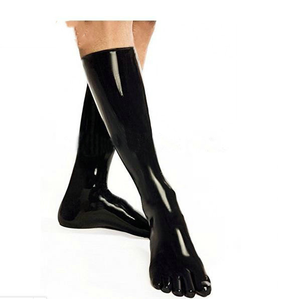 Latex Five-finger Socks Mid-tube To Calf