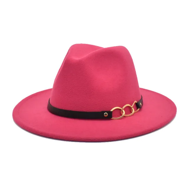 Women's Woolen Top Hat Belt Accessories Rose Red - Shop at LoveMi