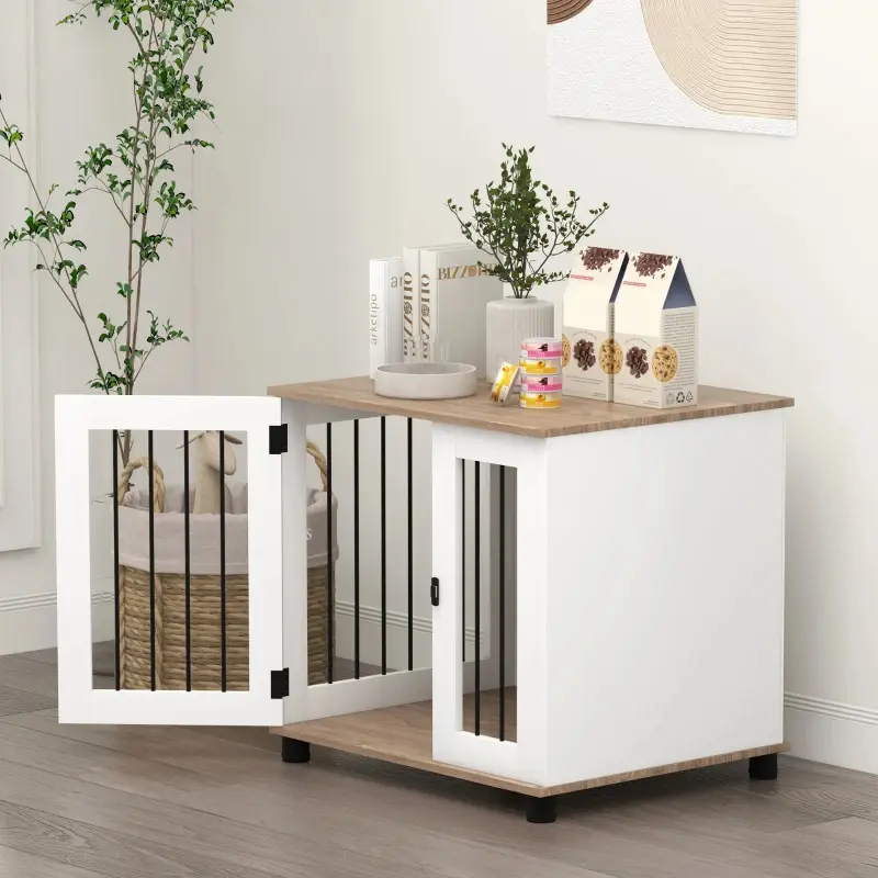 Dog Kennel Furniture Side End Table for Small and Medium Dogs