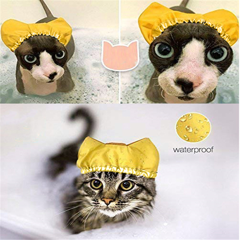 Waterproof Cat Caps Shower Caps For Dogs Pet Supplies