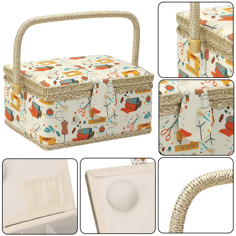 Extra Large Fabric Sewing Craft Box Storage Organizer