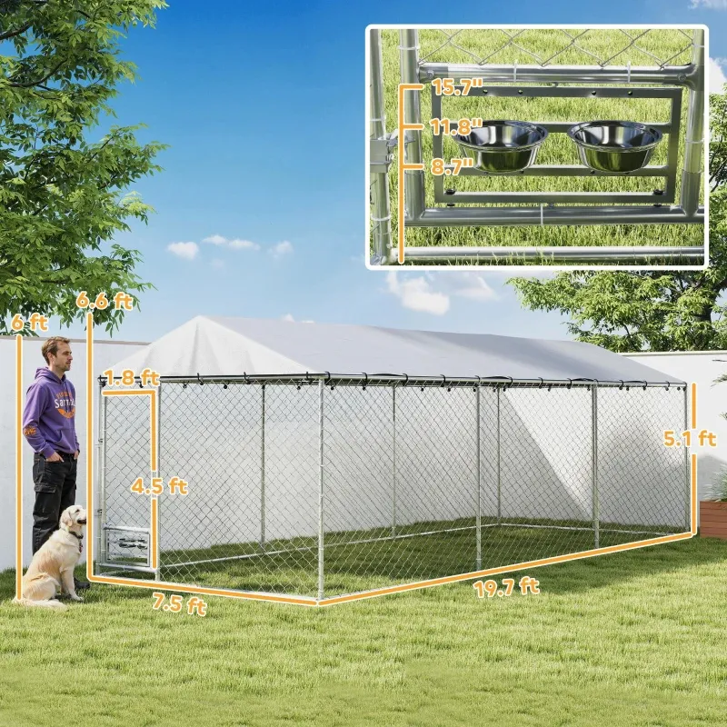 Dog Kennel Outdoor Run Waterproof UV-Resist Cover