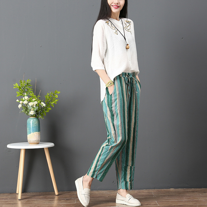 Title 4, Fashion Retro Literary Cotton And Linen Thin Ca...