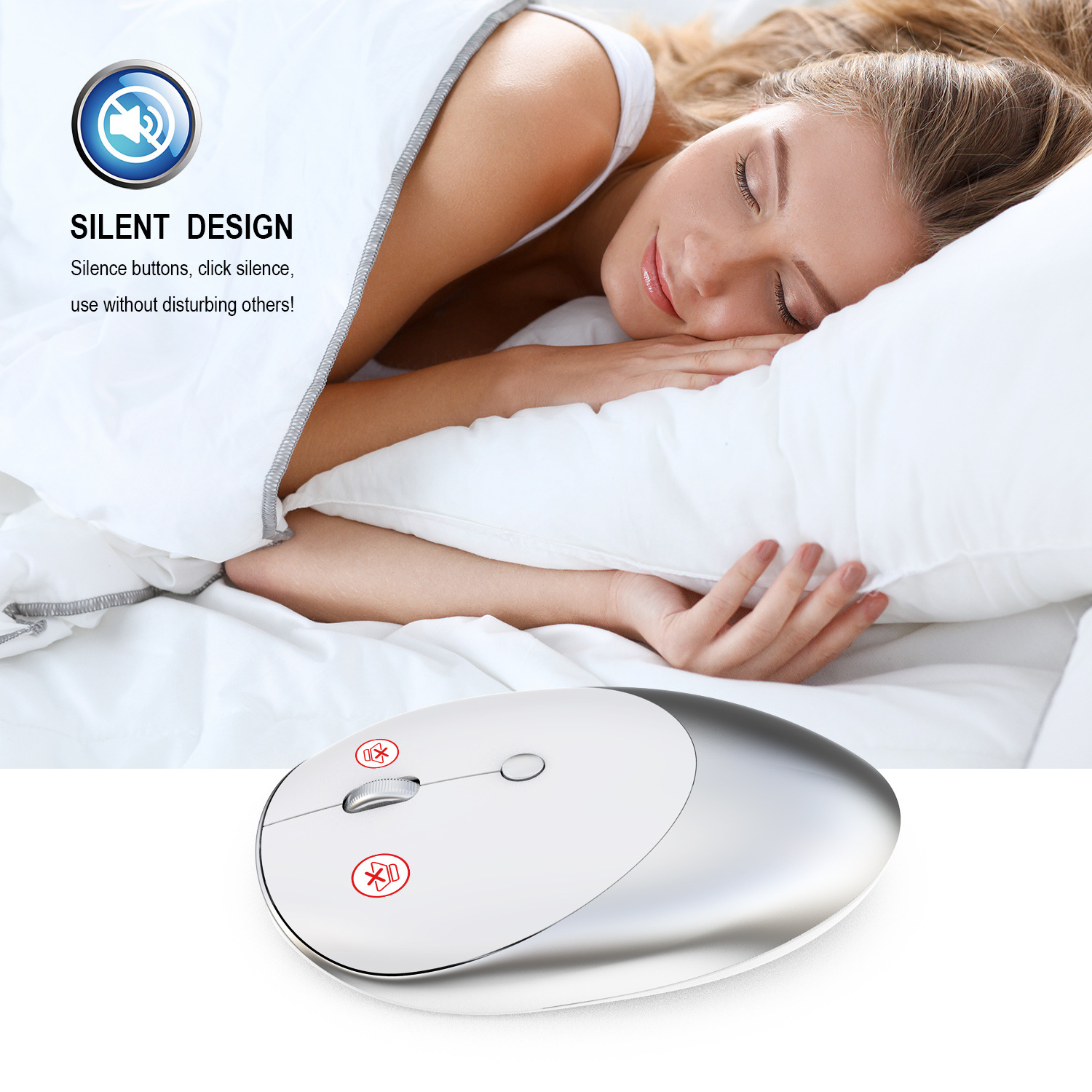 Wireless Bluetooth Mouse Silent Design Suitable For Office