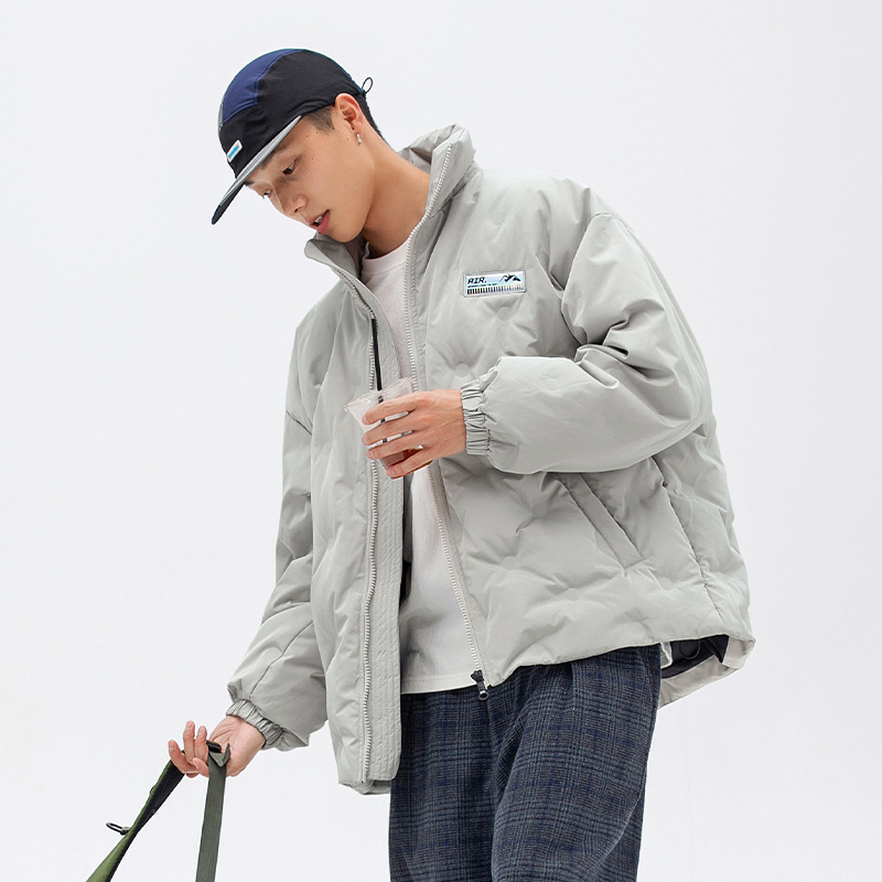 Loose Stand Collar Versatile Warm Fleece Padded Jacket