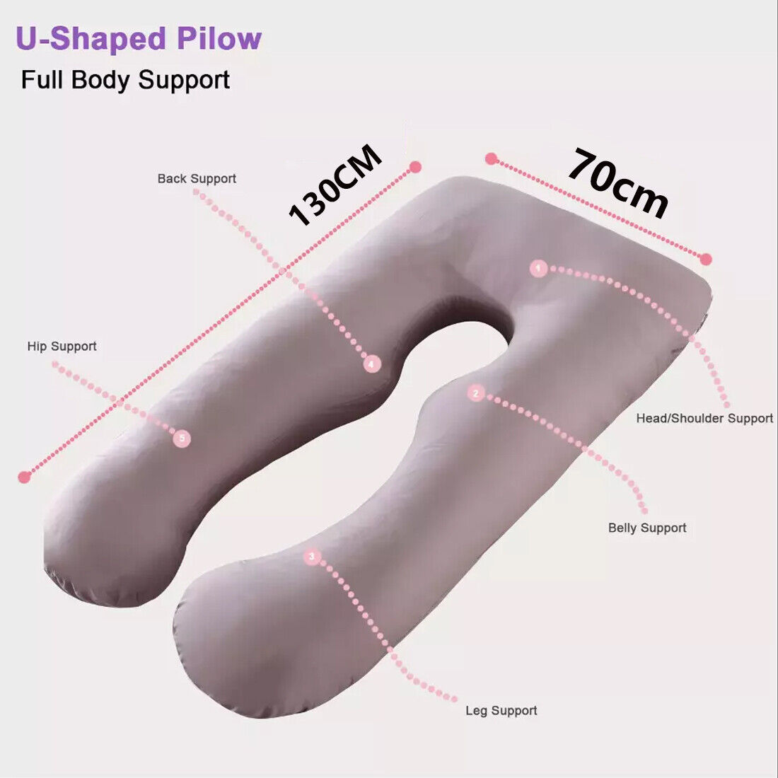 Pregnancy pillow u shaped maternity pillow support back
