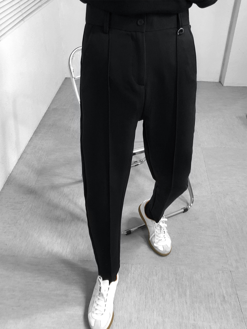 Title 3, Heren straight trousers small met ring drape, s...