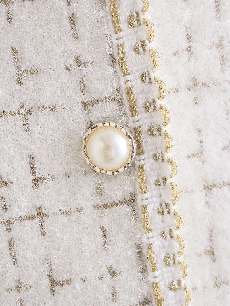 Fashionable Sleeveless Pearl Button Cardigan Knitted Vest