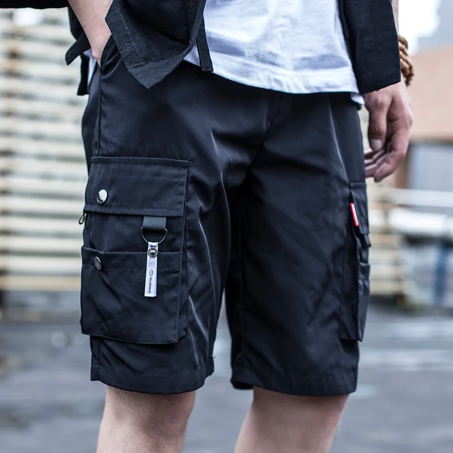 Multi-pocket shorts - back view