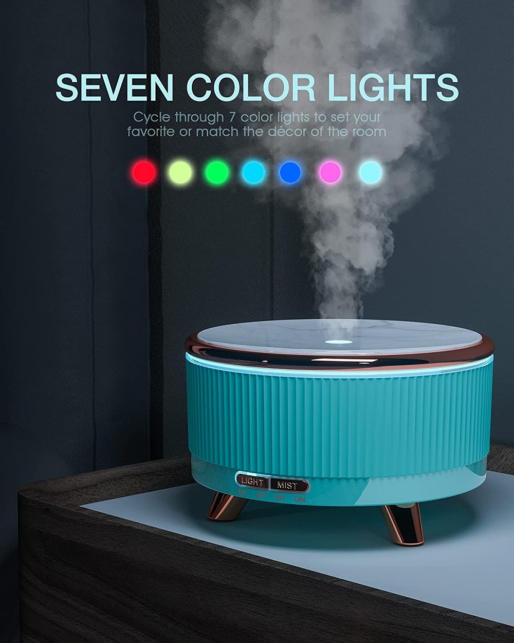 Title 7, 500ml Ultrasonic Aroma Diffuser Desktop Humidif...