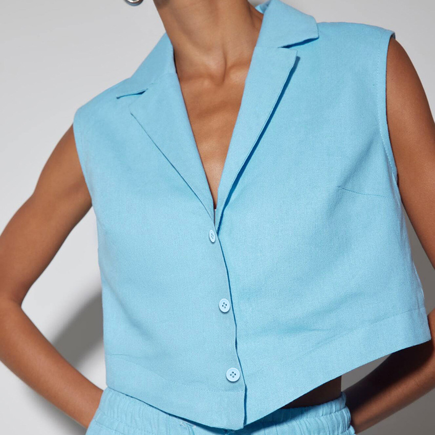 Sleeveless Wide-Leg Trouser Suit, picture 5 of 8