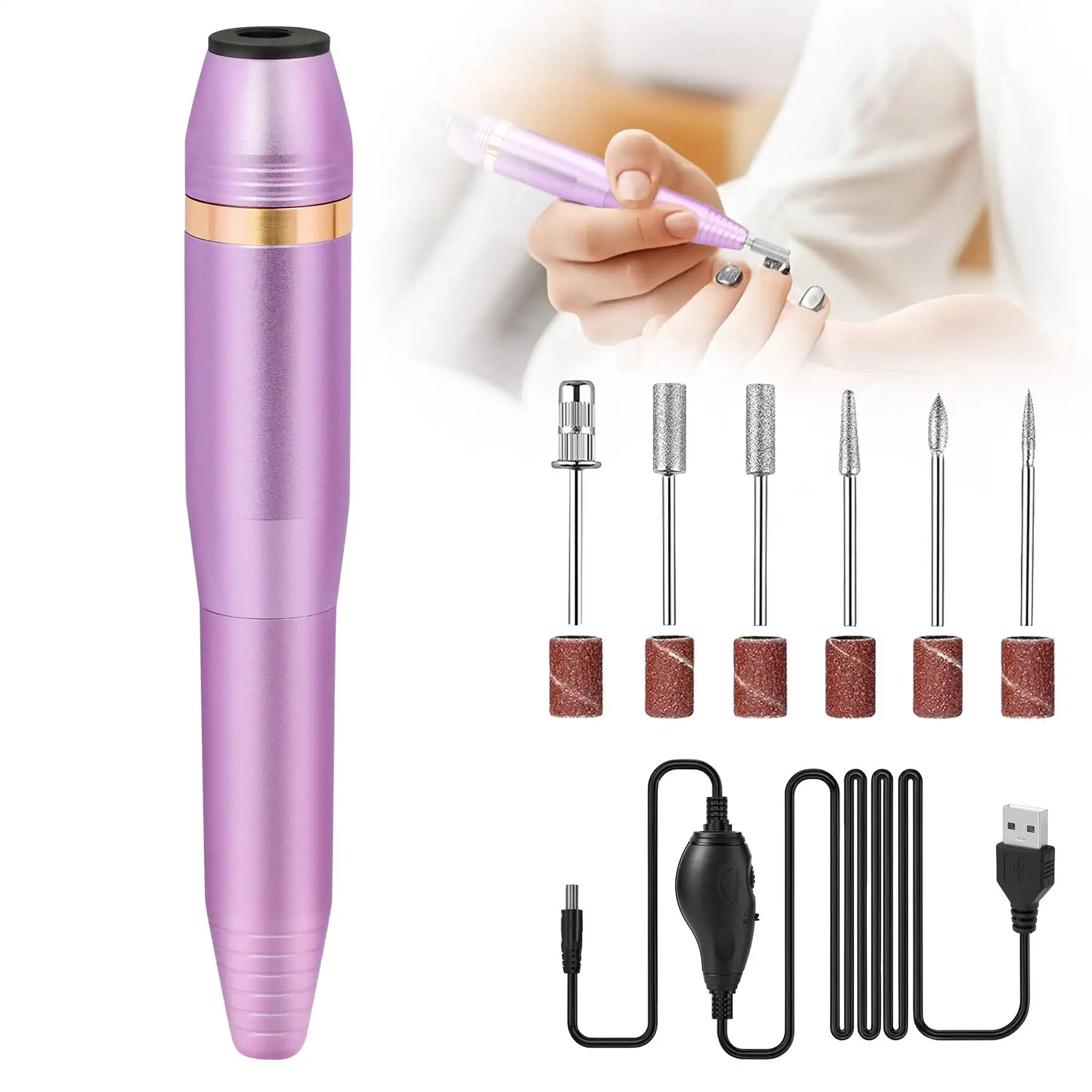 Professional Portable Electric Nail File Kit, Manicure