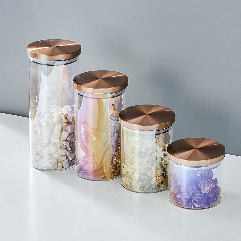 Glass Large Airtight Jar With Lid Moisture-proof Storage