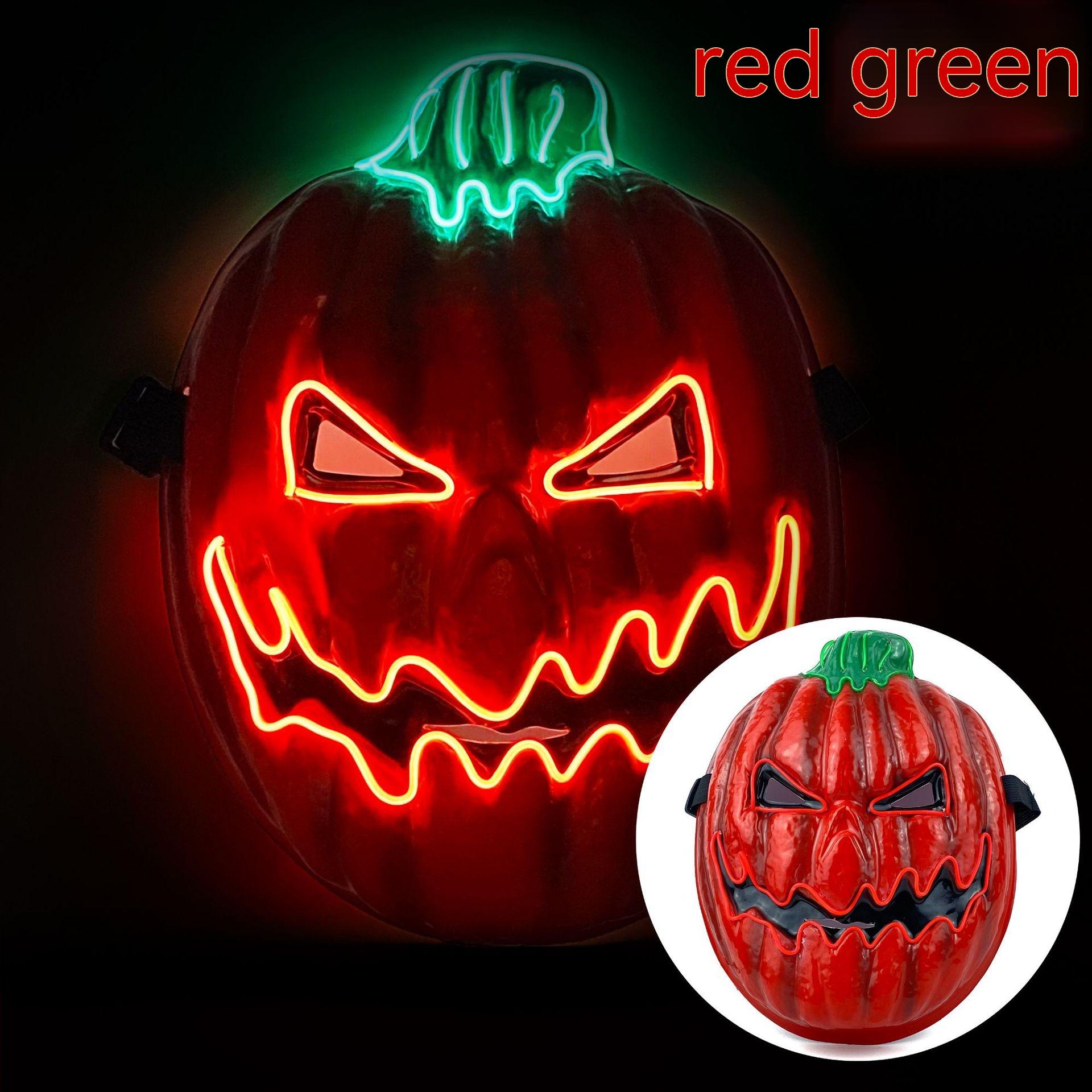 Red Green Red Pumpkin Head