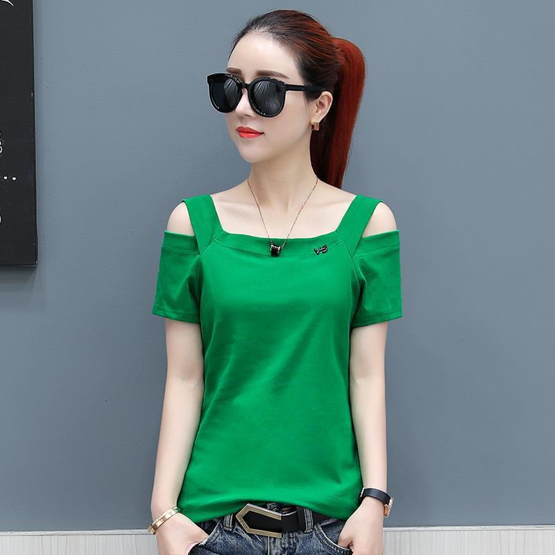 Title 4, One Line Collar Loose And Thin Off-shoulder Com...