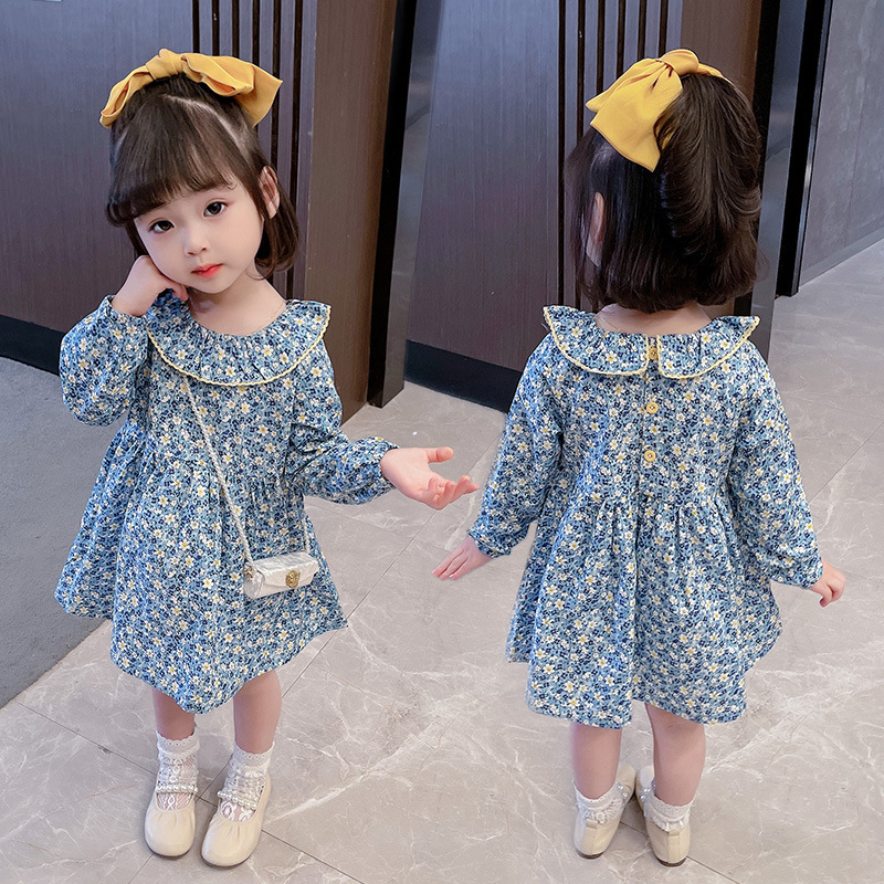 Girl Child Western Style Floral Princess Dress