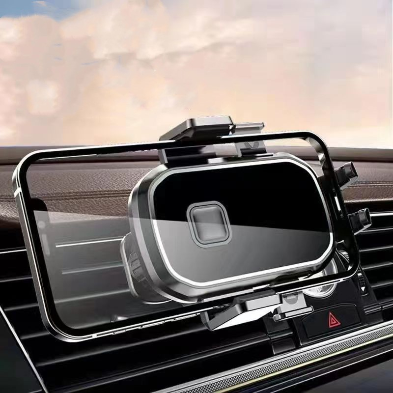 Vehicle Mobile Phone Support Frame Gravity Linkage Horizontal And Vertical Oblique Fixed Navigation Frame Air Outlet Universal - Image 2
