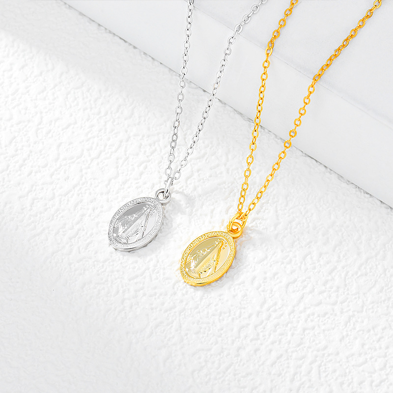 Ins Style Oval Tag S925 Silver Necklace