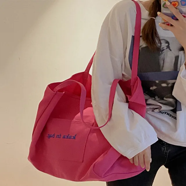 Ins Large Capacity Bag Shopping Bag Fashion Totes Versatile Shoulder Bag Rose - Shop at LoveMi