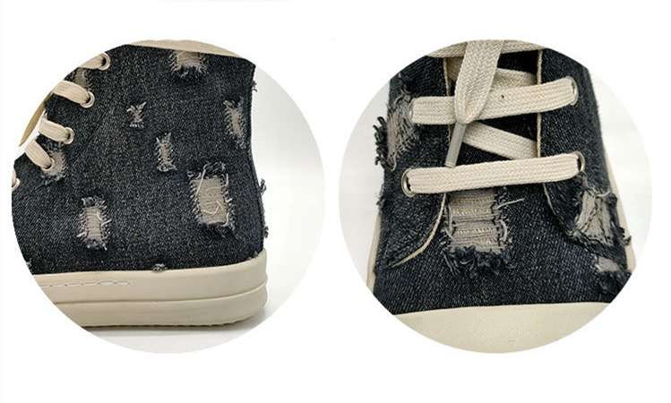 Ripped Denim Casual Canvas Shoes