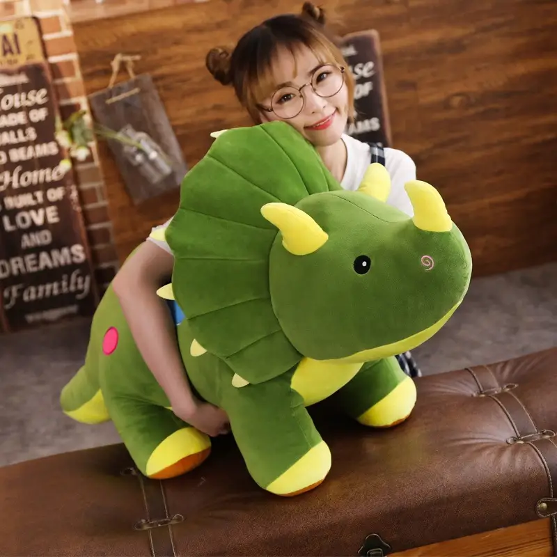 Cute Simulation Dinosaur Plush Toy Doll Pillow Triceratops Doll