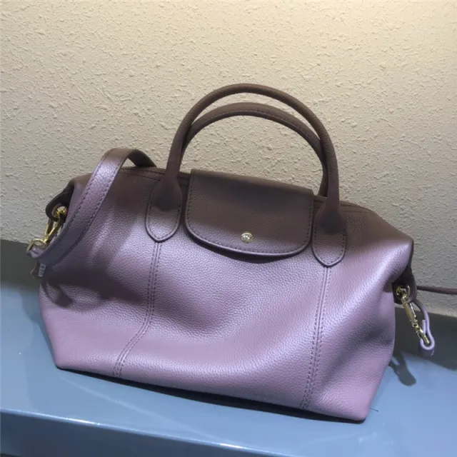 Dragon Inlaid Bag With The Same Top Layer Cowhide Handbags Casual Soft Cowhide Purple - Shop at LoveMi