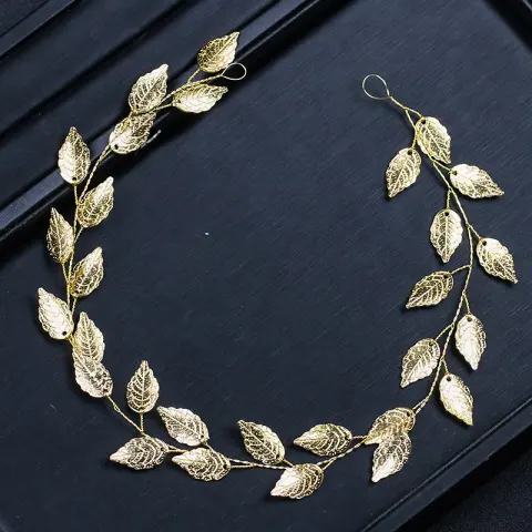 Gold and Silver Leaf Hair Band