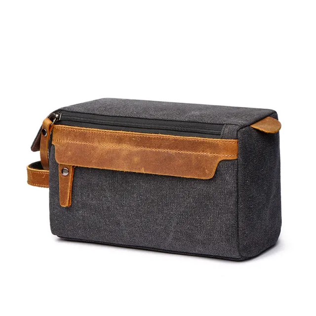 Travel Portable Large capacity Storage Bag Business Trip Portable Cosmetic Bag Toilet Bag Black - Shop at LoveMi
