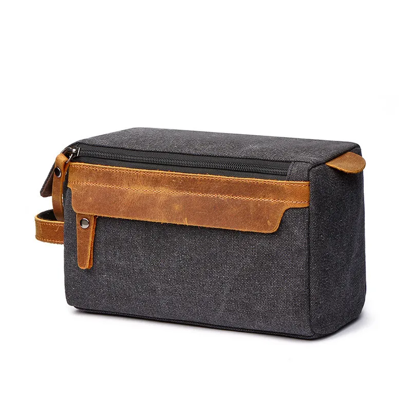 Travel Portable Large-capacity Storage Bag Business Trip Portable Cosmetic Bag Toilet Bag - Black